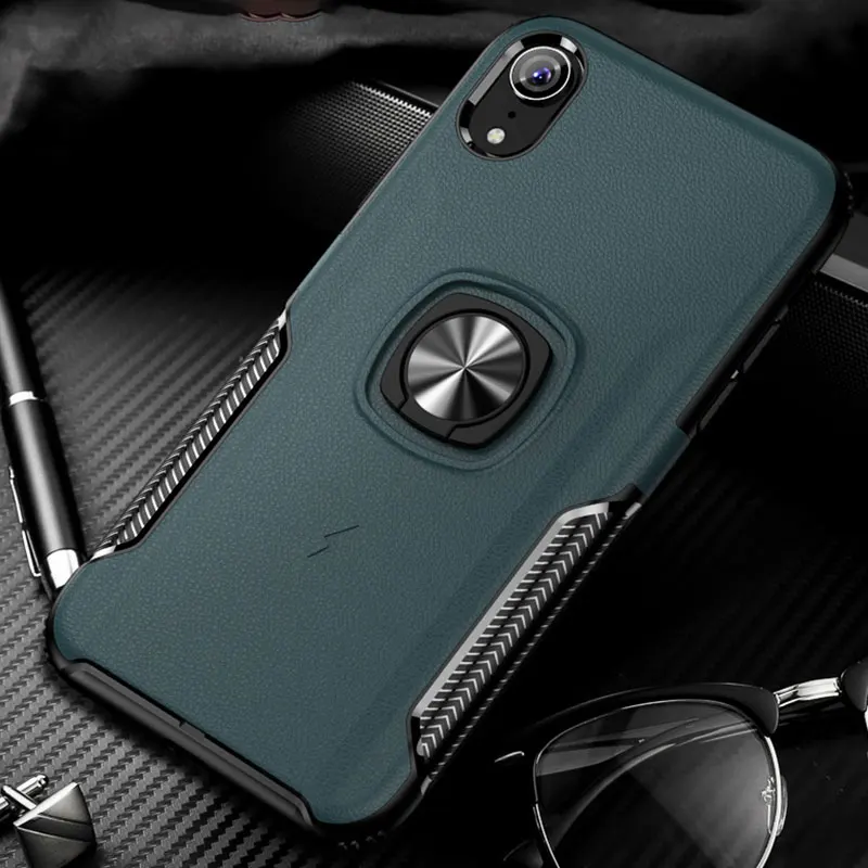 Чехол для iPhone 11 Pro Max с кольцом пальцев и подставкой анти-осенний чехол 6 7 8 6s plus XR XS