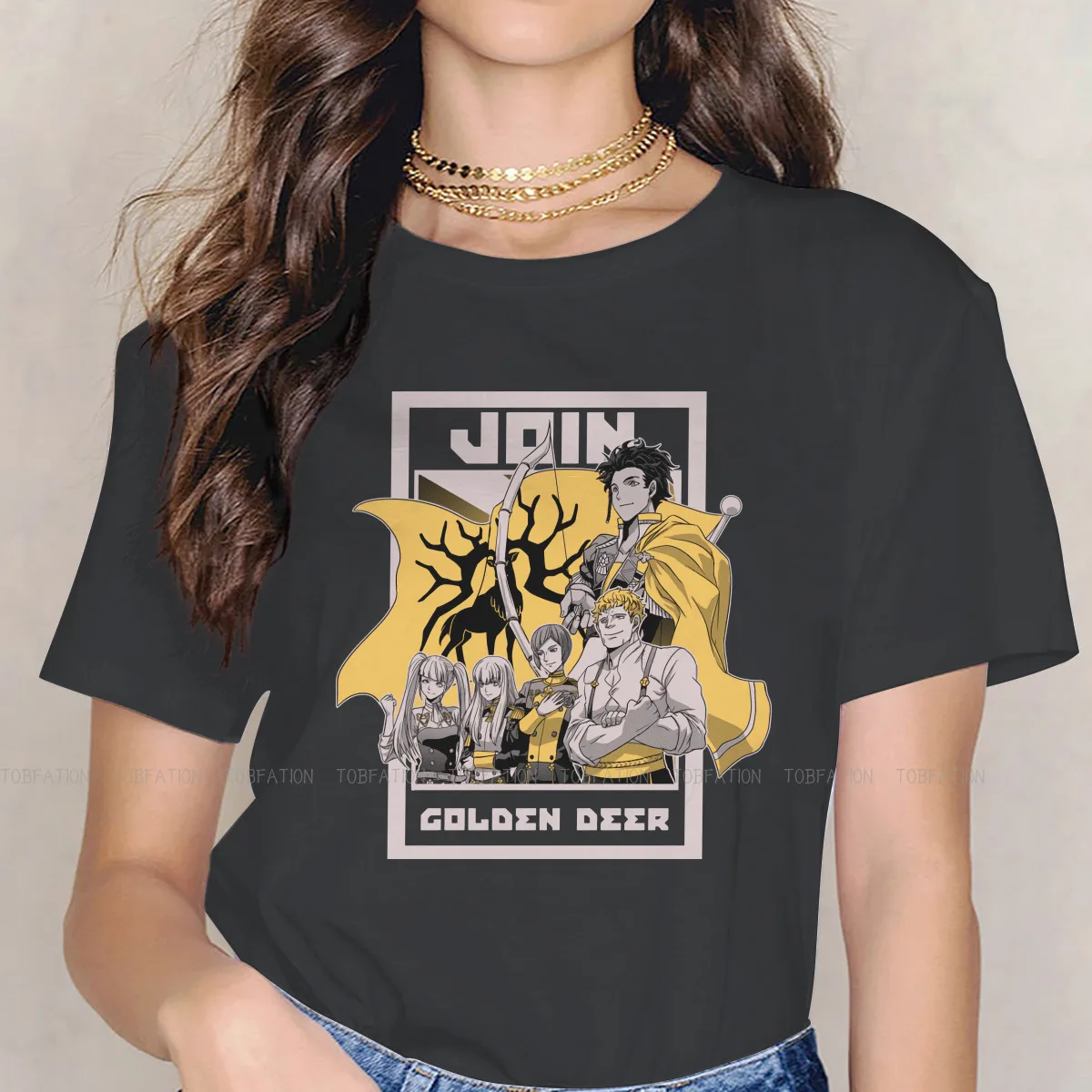 

Join Golden Dear TShirt For Women Fire Emblem Game Tops Fashion Ladies T Shirt Basic Summer Oversized
