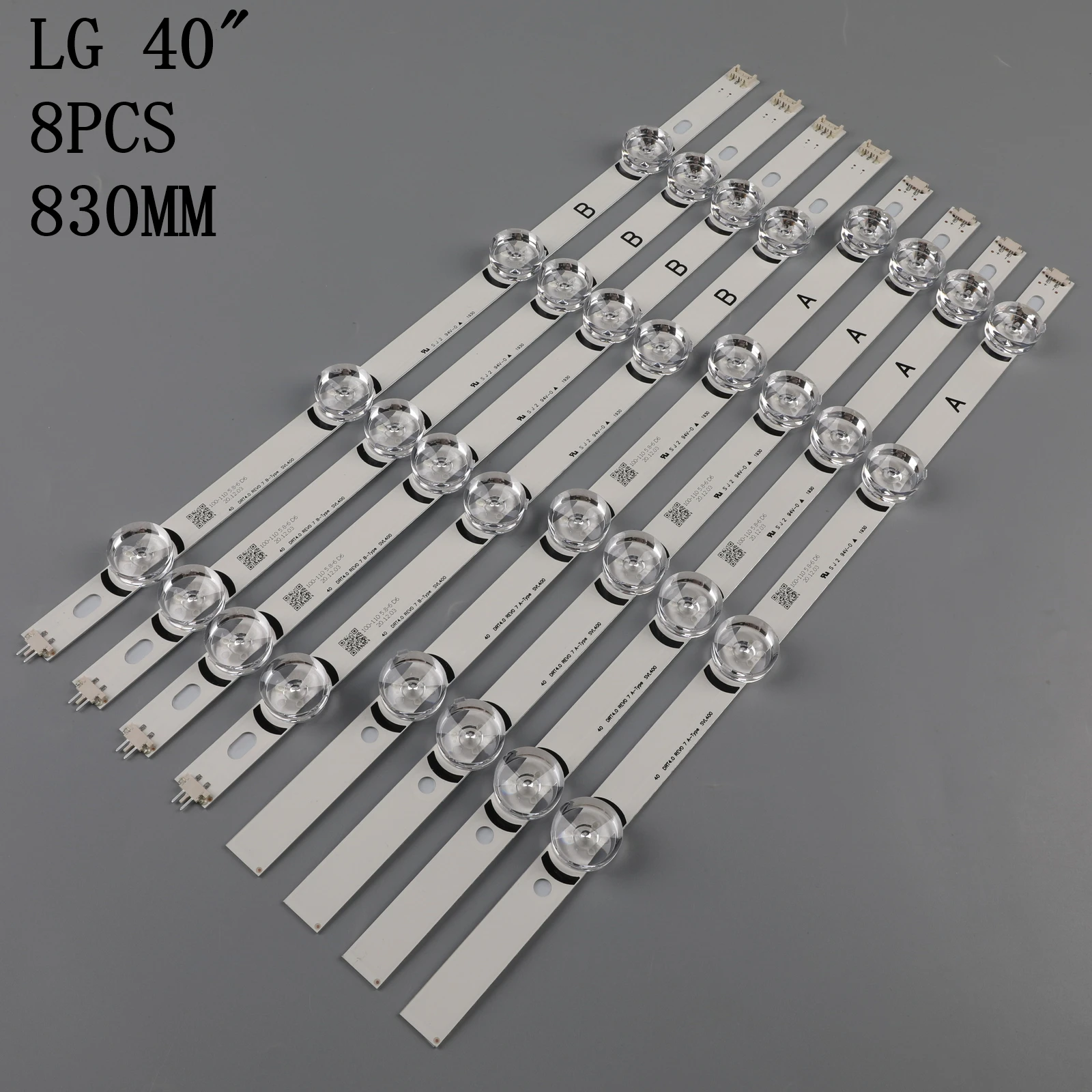 

8pcs/set LED strip For LG 40 DRT4.0 REV0 7 A/B-Type SVL400 6916L-0884A 6916L-0885A 40LF630V 40LX560H 40LH5300 40LH5700 40LF570V