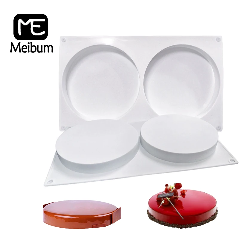 Meibum 2 Силиконовые полости круглая форма для самостоятельного изготовления торта вечерние шоколадные кондитерские украшения формы Маффин жаропрочная посуда для десерта Инструменты для выпечки