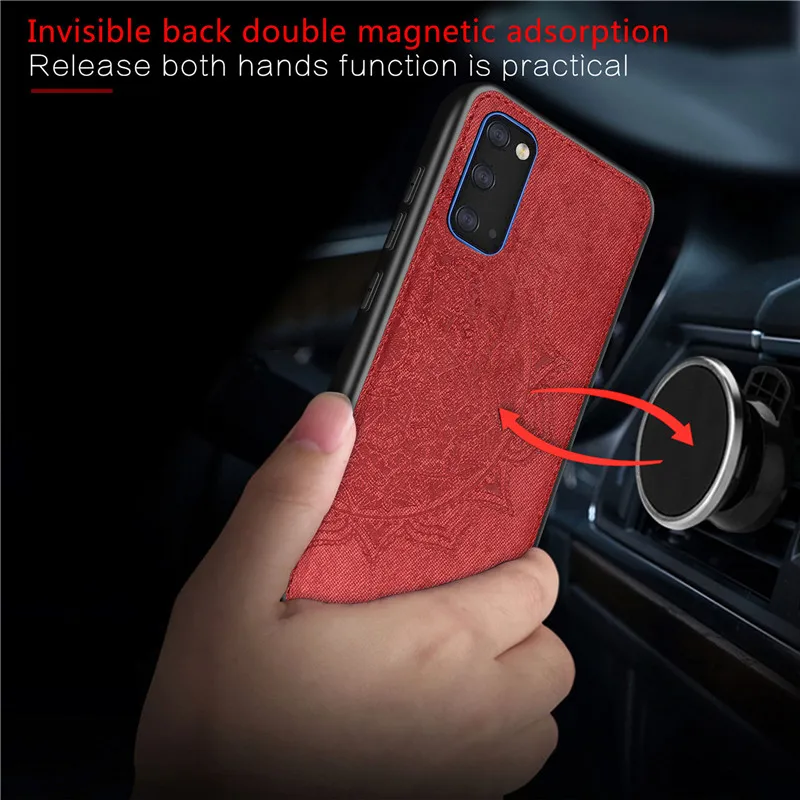 Datura Cloth Fabric Case For Samsung Galaxy A91 Mandala for A 91 Magnet Car Phone Cover | Мобильные телефоны и аксессуары