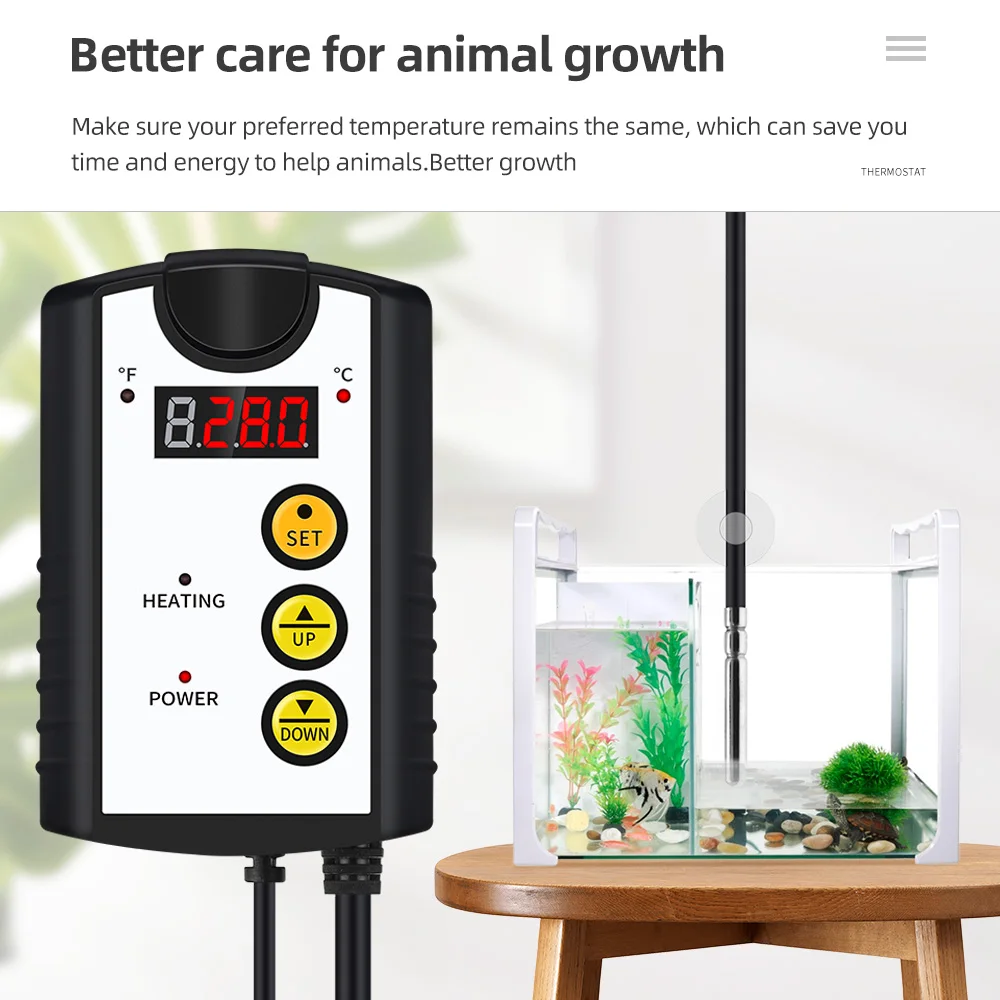 

BHK-500 Heat Mat Thermostat Temperature Controller Humidity Temperature Control Brewing Reptile Heat Mat Greenhouse Thermostat