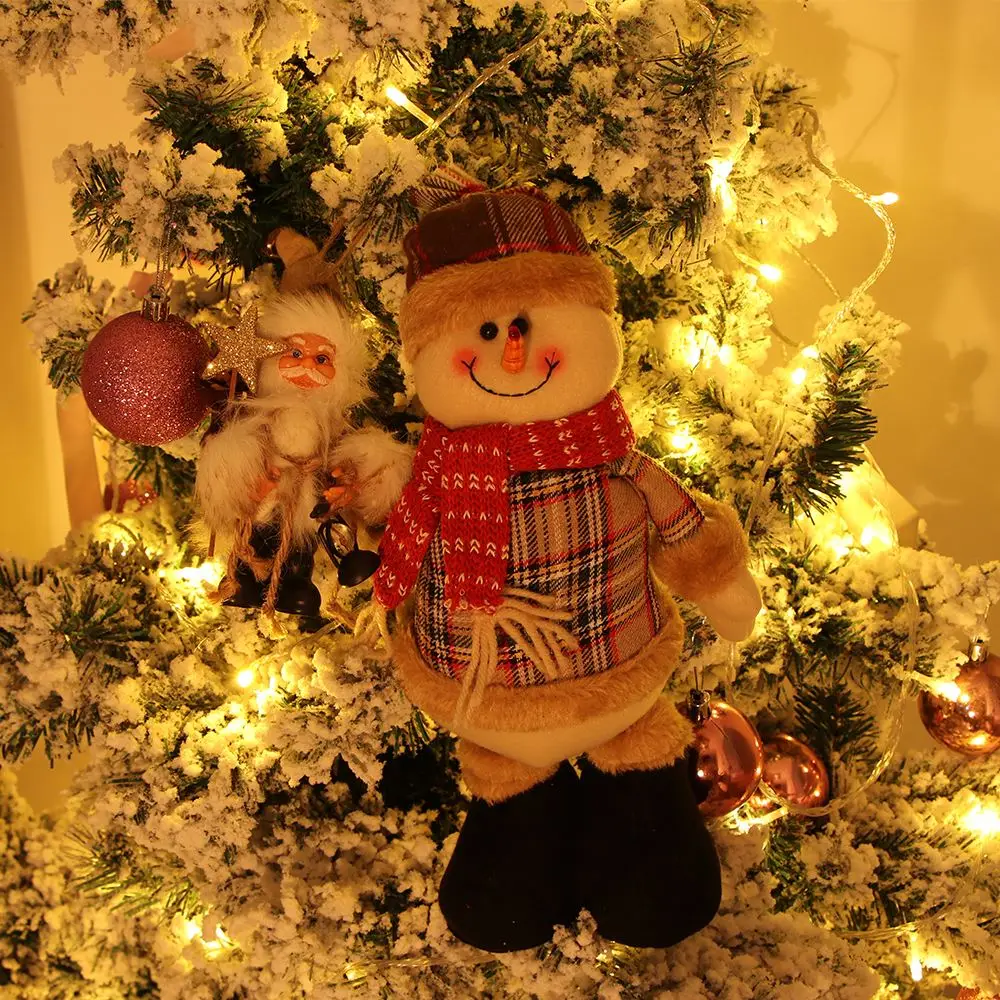 Christmas Doll Kids New Year Gift Toy Decoration Santa Claus Snowman Retractable Standing Home toys | Игрушки и хобби