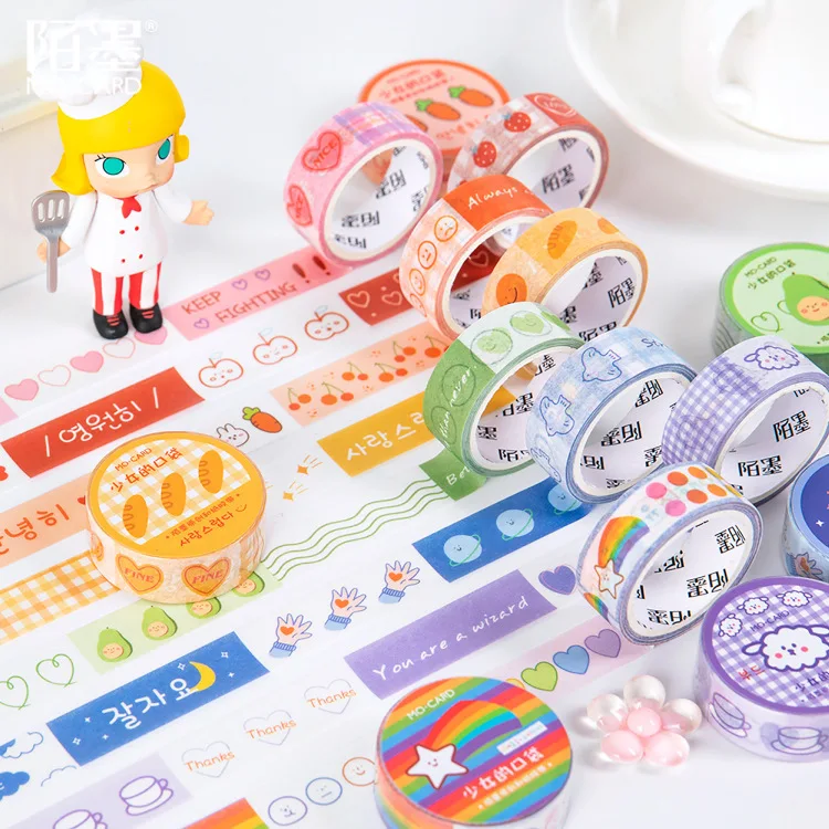 Комплектом 20 шт./1 партия клейкая лента из рисовой бумаги Girly карман серии