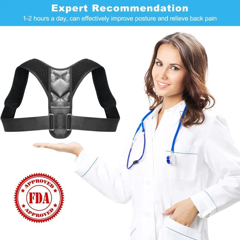 Регулируемый магнитный Корректор осанки плеча Поддержка Band сброса боли в спине