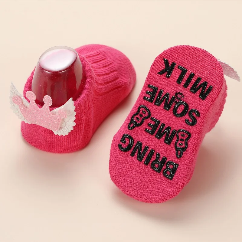 Calcetines antideslizantes con alas de &Aacute;ngel para beb&eacute;, Princesa, barco, accesorios para beb&eacute;-2
