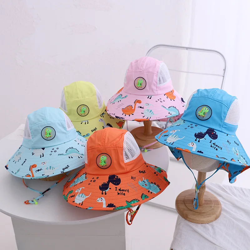 

Light-up Dinosaur Large-brimmed Children's Hat Summer Fashion Personality Boys And Girls UV Protection Sun Hat Baby Hat