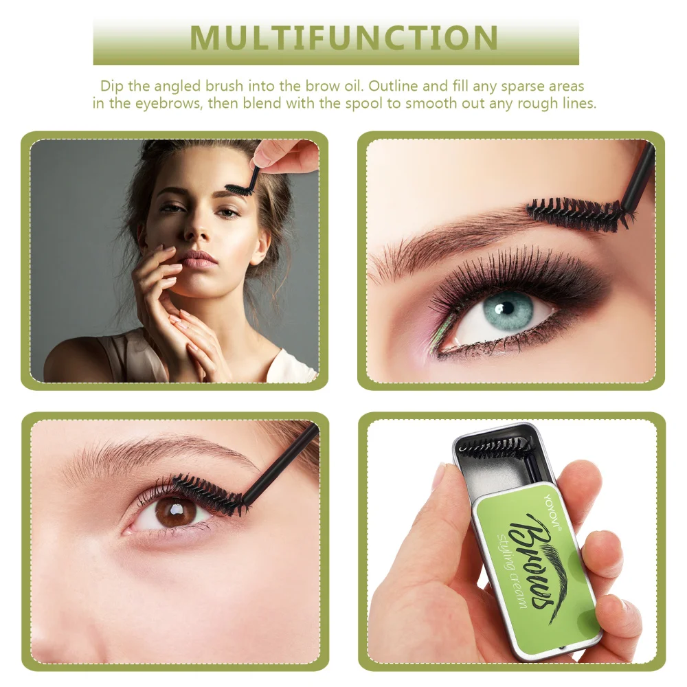 

2 Sets Shaping Cream Waterproof Brow Styling Soap Female Makeup Tool