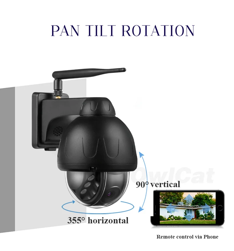HD 5MP купольная Беспроводная ip-камера с автоматическим отслеживанием движения