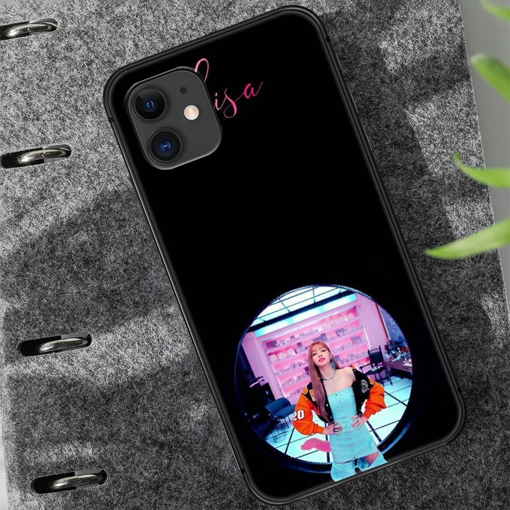 

Art LISA Phone Case Cover Hull For iphone 5 5s se 2020 6 6s 7 8 12 mini plus X XS XR 11 PRO MAX black Cover Fashion Back Pretty