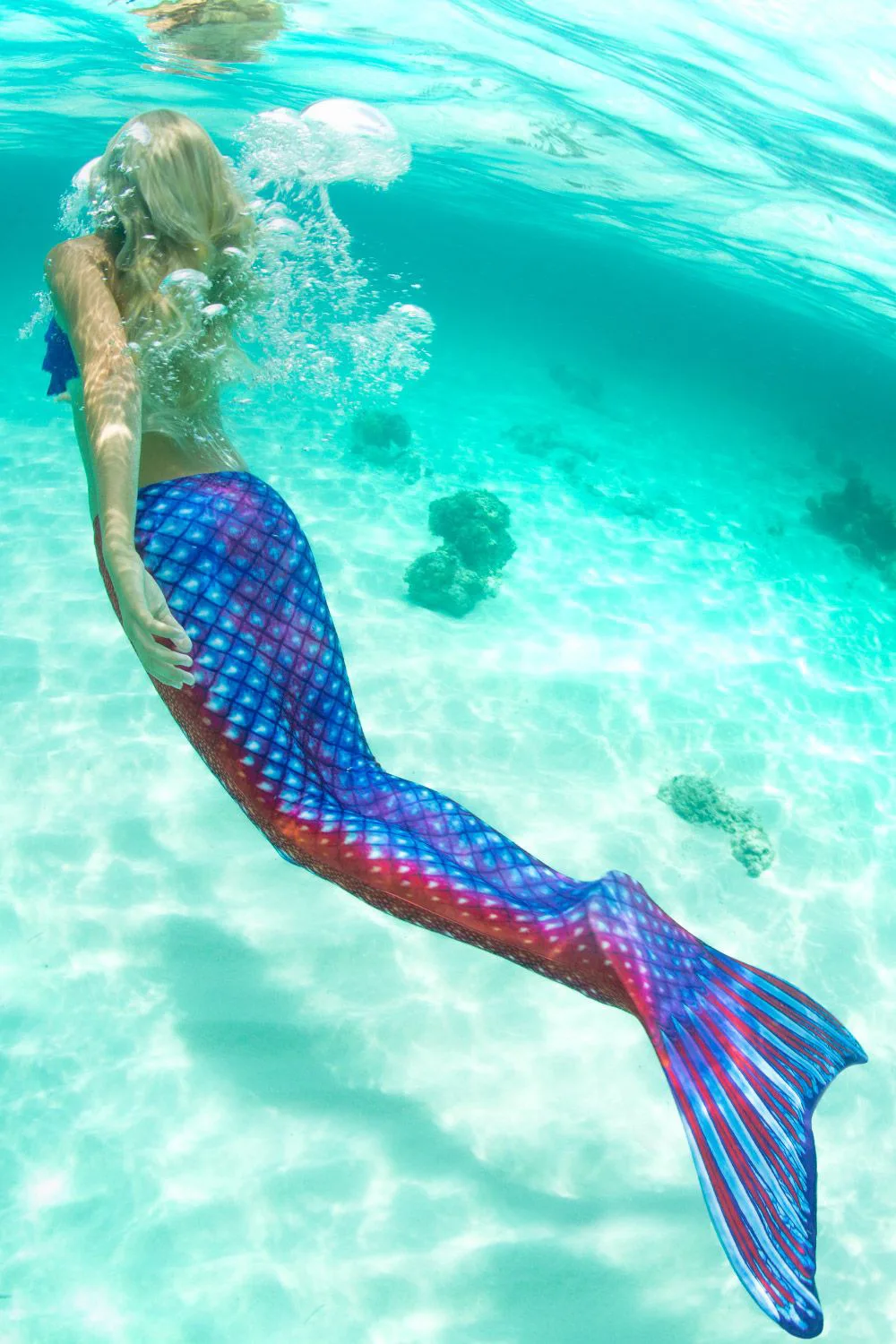 Детский и взрослый хвост русалки для девочек купальный костюм Шпилька волос