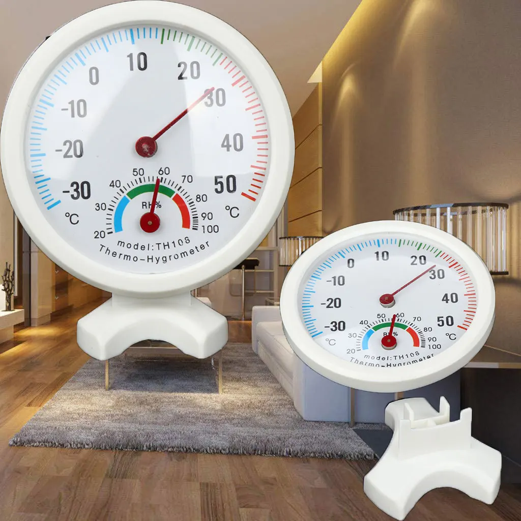 Круглый термогиграф аналоговый измеритель температуры и влажности термометр