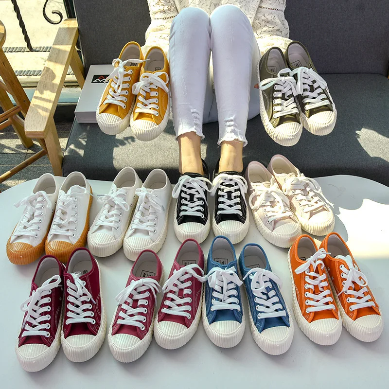 

Кеды женские холщовые на шнуровке, кроссовки с низким верхом (1-3 см), большие размеры 44, корейский стиль