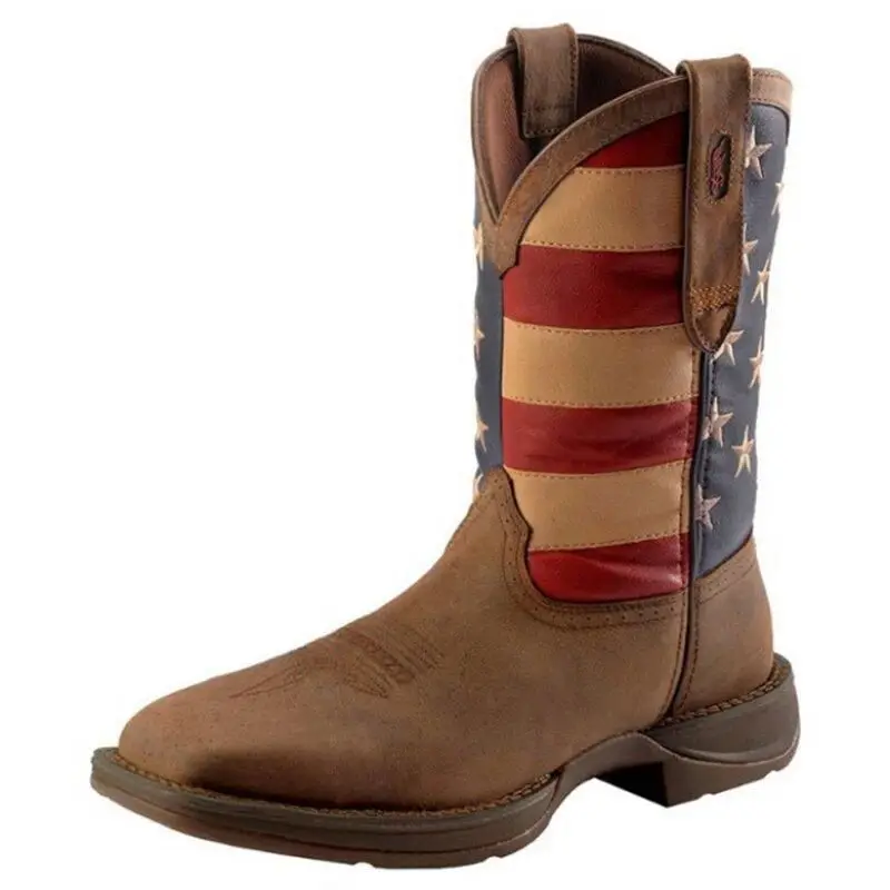 

Men Handmade Retro Knight Boots Embroidery Round Toe National Fashion Boots Casual Winter Combat Boots Cowboy Boots Botas Hombre