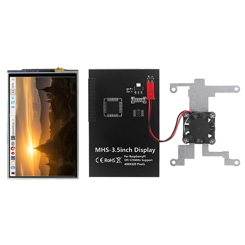 Raspberry Pi 4 сенсорный экран 3 5 дюйма дисплей 480x320 SPI 5/50FPS ЖК + охлаждающий вентилятор