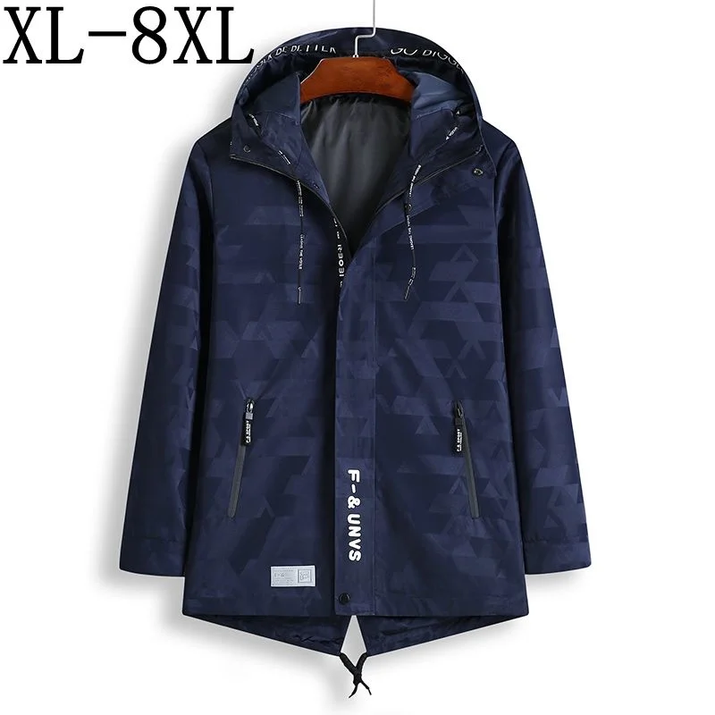 

Size 8xl 7xl 6xl 2021 New Autumn Mens Casual Camouflage Hooded Jacket Waterproof Windbreaker Jackets Coat Jaqueta Masculina