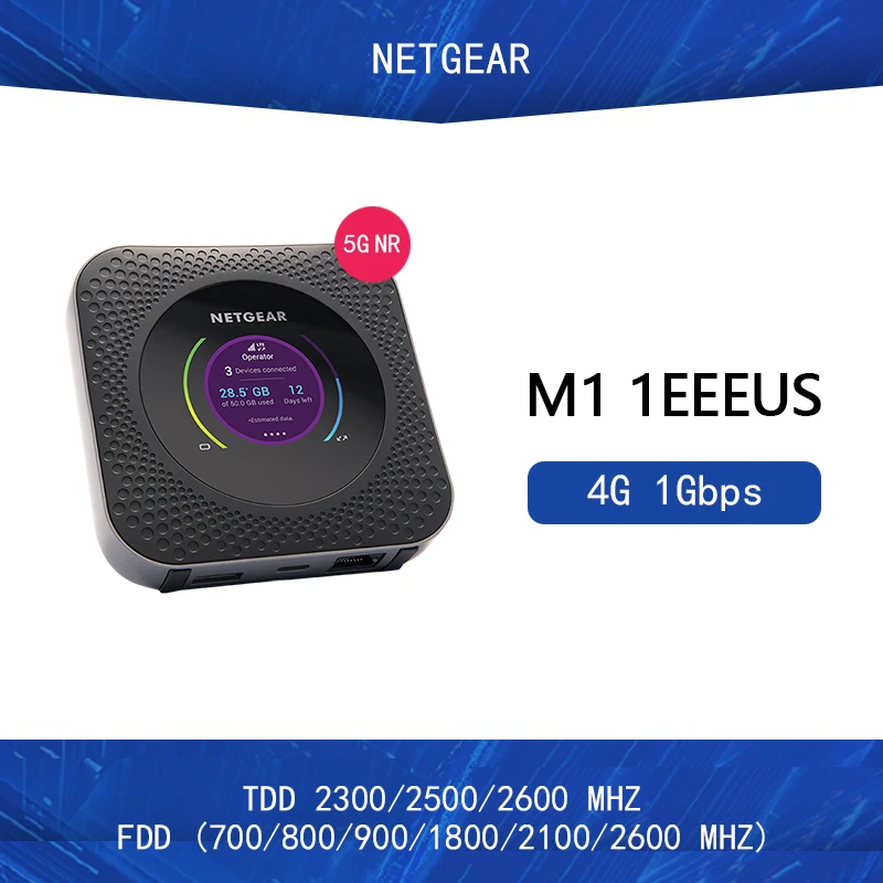 

Unlocked EU version Netgear Nighthawk M1 MR1100 CAT16 4GX Gigabit LTE Mobile Router WiFi Hotspot Router pk e5788