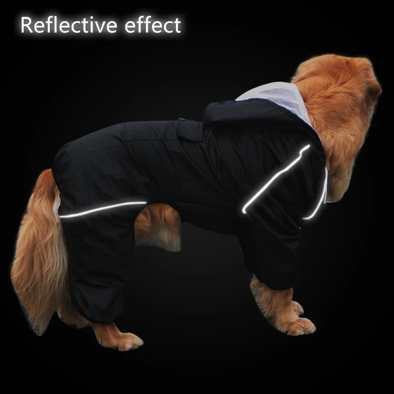 Дождевик для большой собаки водонепроницаемый дождевик собак золотистая