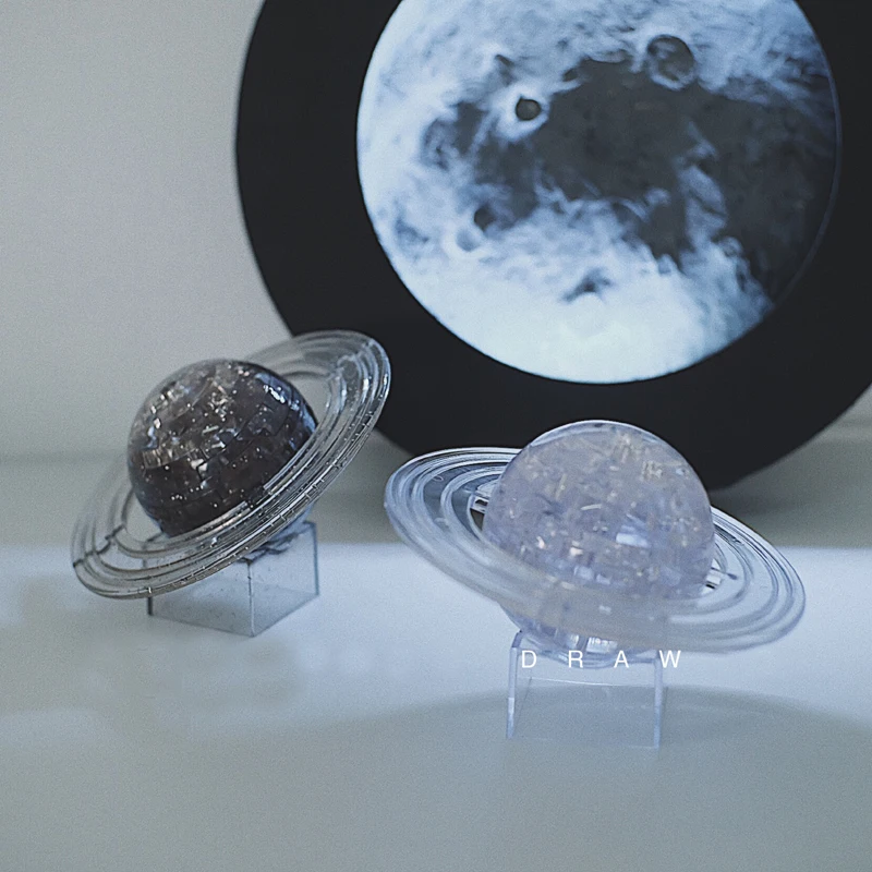 3D кристалл планеты Вселенная Украшения настольные миниатюрные фигурки Кристалл