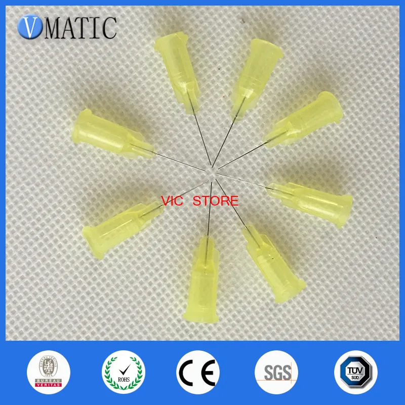

Free Shipping 32G Yellow 0.5'' Tube Length Te Premier Dispensing Tips Precision Luer Lock Dispenser Needle Tip 1/2 Inch