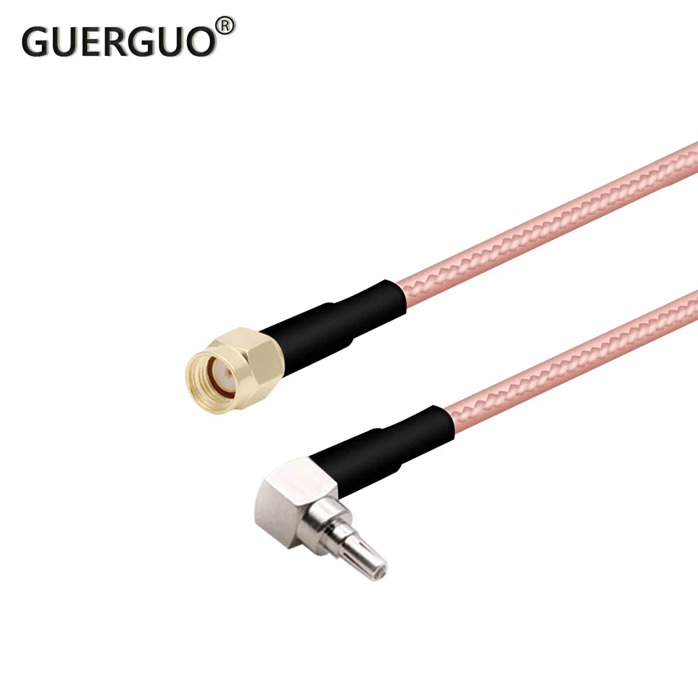 

CRC9 Male Right Angle to RP SMA Male Plug Pigtail Cable 3G Wireless Modem Adapter RG316 15/30/50/100cm 100PCS
