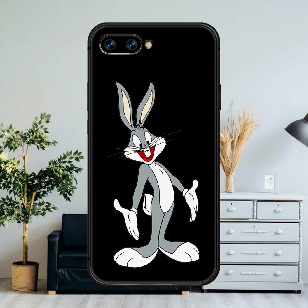

Cute Bugs Bunny Catoon Anime Phone Case For Huawei Honor 6A 7A 7C 8 8A 8X 9 9X 10 10i 20 Lite Pro Play black Hoesjes Soft