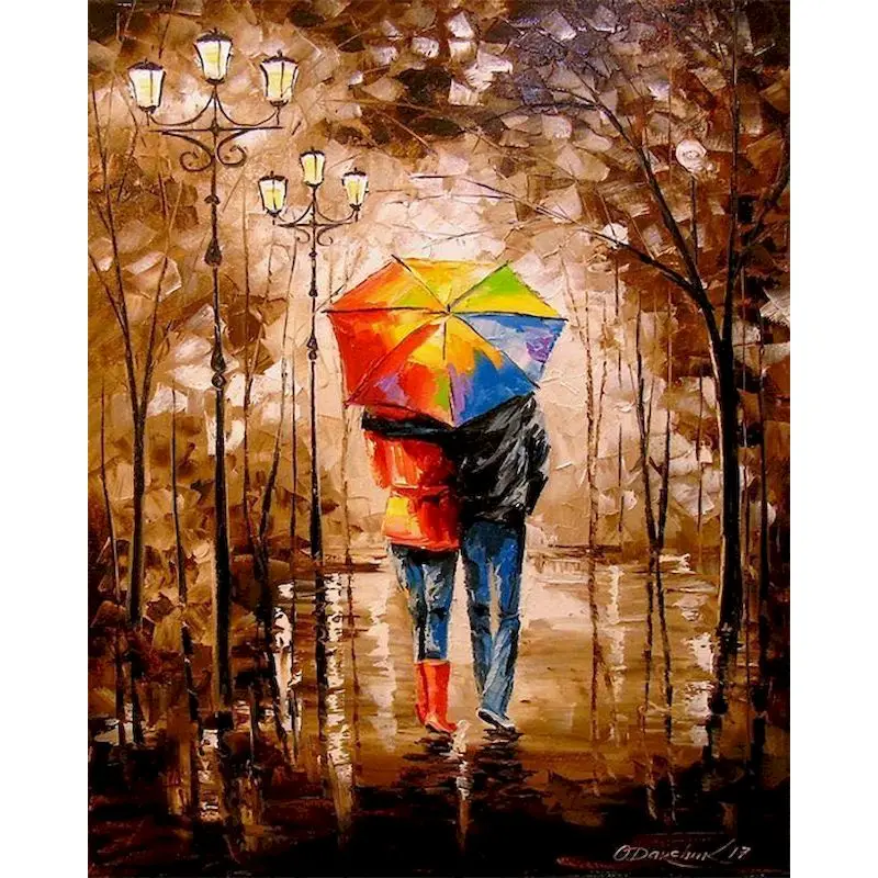 

SDOYUNO 60x75cm Oil Painting By Numbers Kits Scenery DIY Drawing By Numbers On Canvas Hand Painting Frame Home Decor Wall Art