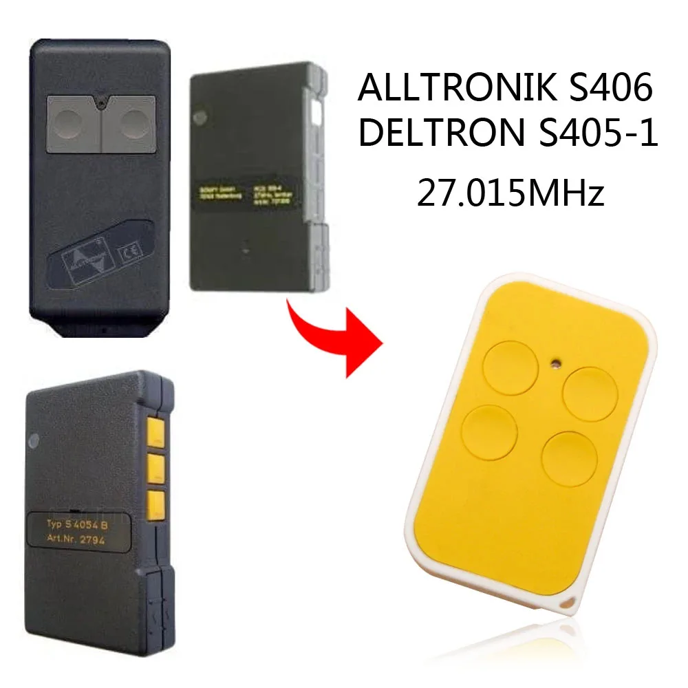 

ALLTRONIK S406 DELTRON S405-1 27.015MHz Remote Control ALLTRONIK DELTRON Low Frequency Gate Garage Door Control