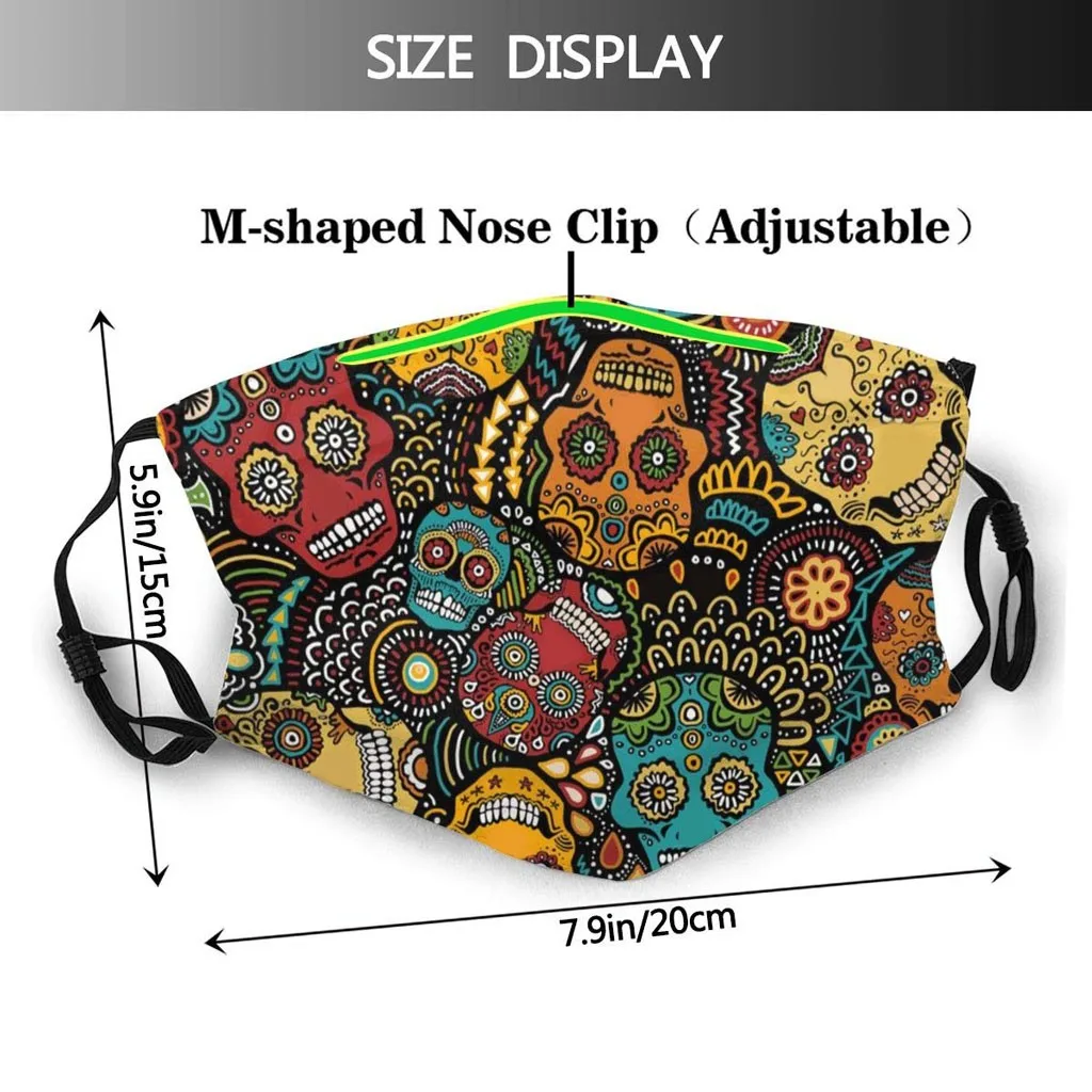 

1pc Unisex Mascarilla Dustproof Windproof Foggy Haze Spitting Protective Mask+ 2pcs Filter Windproof Warm Four Seasons Masque