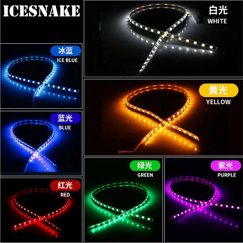 45 см Водонепроницаемый Автомобильный декоративный гибкий светодиодный