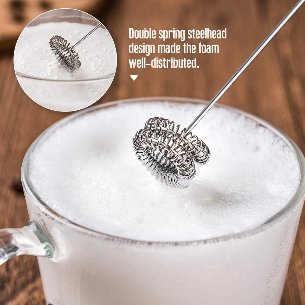 

Electric Milk Frother Blender Handheld Portable Drink Mixer Double Layer Egg Beater Foam Coffee Maker for Cappuccino Coffee Food