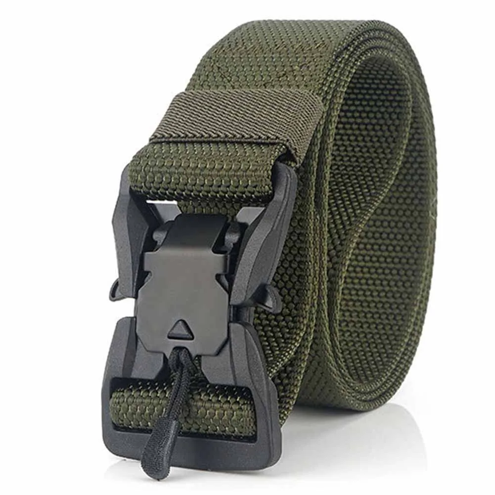 

Outdoor Men\\'S Belt Military Equipment Metal Buckle BeltNylon Fashion Adjustable New Magnetic Buckle Belt 125cm Quick Release