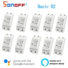 Переключатель Sonoff Basic R2 Smart, Wi-Fi модуль Rmote с таймером, голосовое управление, работает с приложением Alexa Google Home eWLink