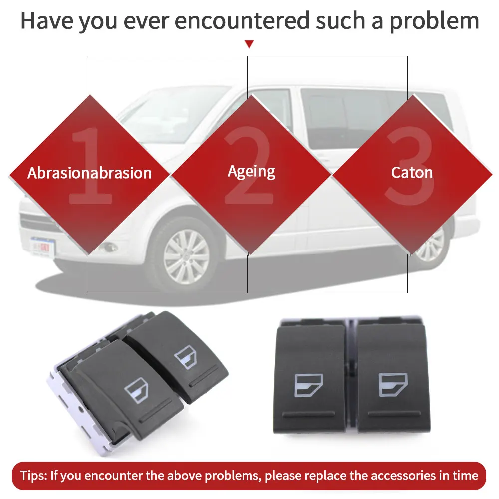 

Car Electric Window Switch Driver Side for Multivan Transporter T5 T6 7E0 959 855A Car Accessories