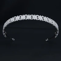 crystals handmade bridal headband 100 zirconia female jewelrywedding hair accessories tiara hg113