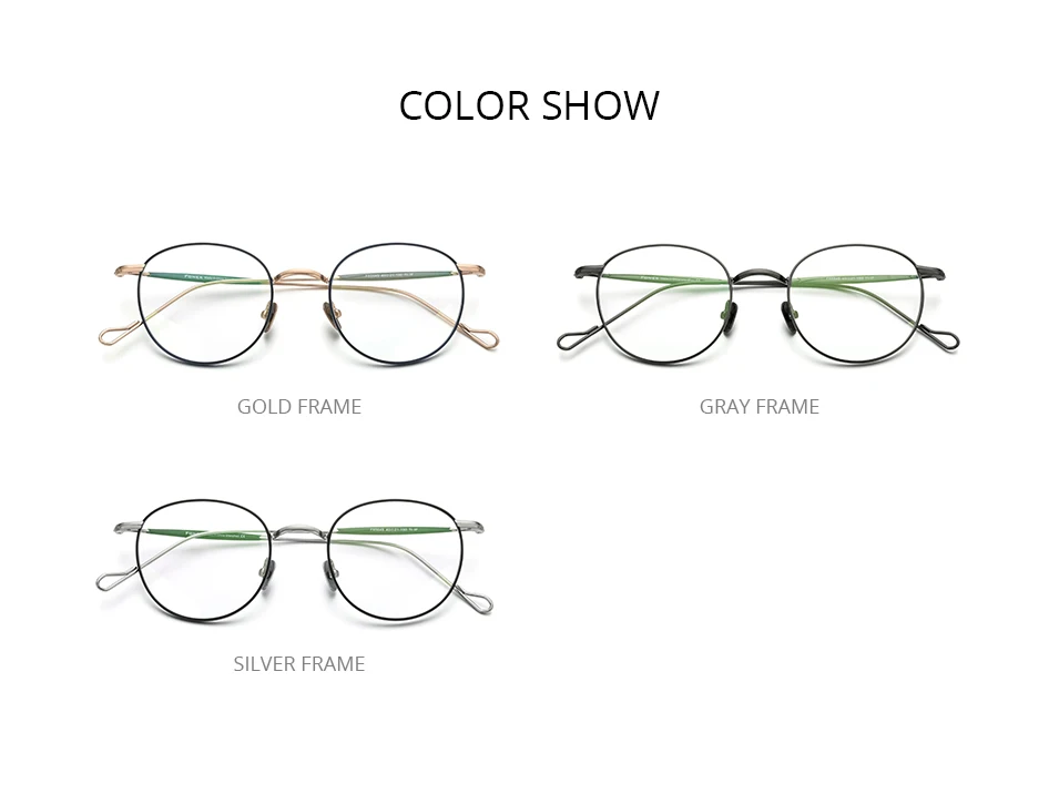 

Pure Titanium Glasses Frame Vintage Unisex Round Eyewear High Quality Clear Lens Myopia Reader OPtical Eyeglasses Women Men