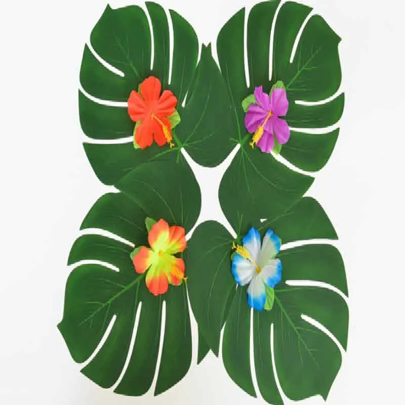 Искусственные Поддельные пальмовые листья монстеры зеленые растения свадебное
