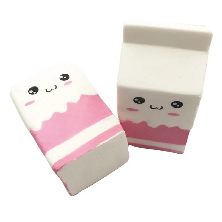 milk box Мягкие медленно растущие мягкие игрушки милые Kawaii Jumbo большой розовый единорог мультфильм животных мягкие игрушки Jumbo - Цвет: milk box