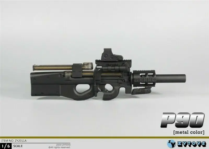 ZY2011A 1/6 весы рисунок сцены аксессуары на высоком каблуке 11 см, p90 оружие Модель металлический Цвет модель для детей возрастом от 12 дюймов фигурку