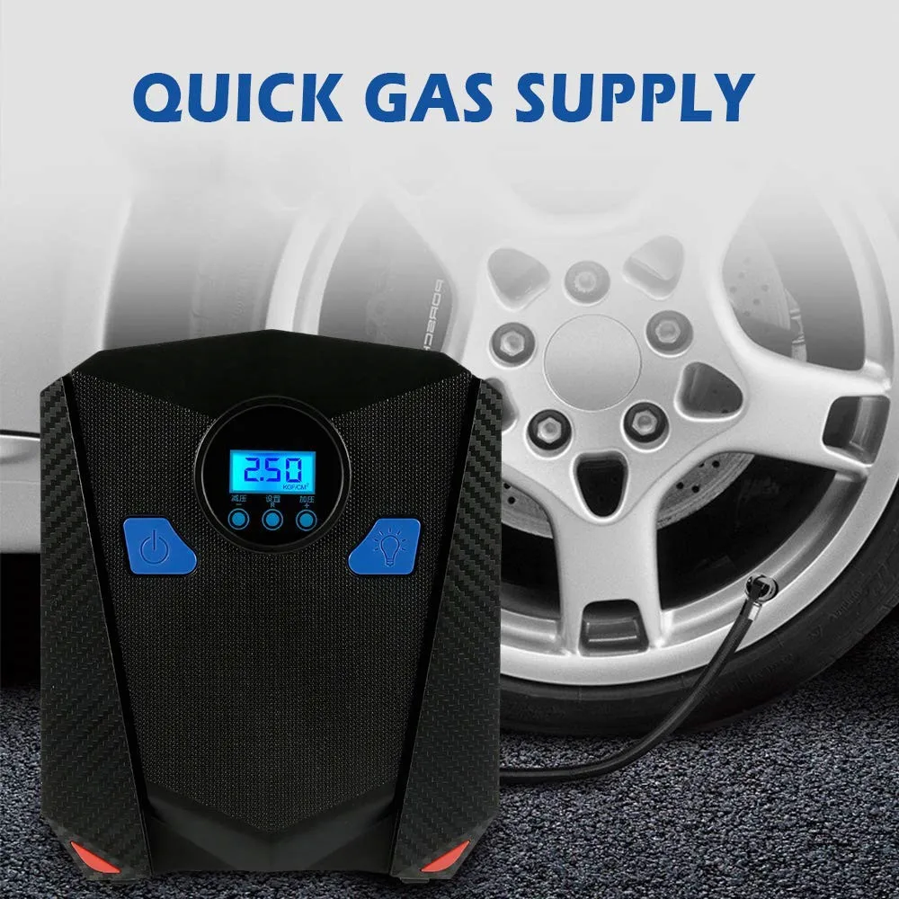Новый насос для накачивания шин Портативный цифровой автомобильный воздушный