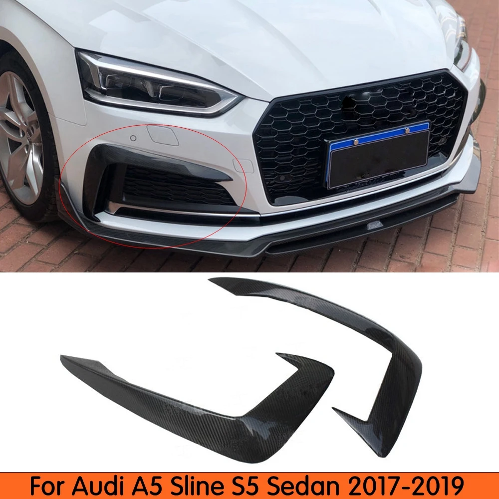 Противотуманная фара из углеродного волокна для Audi A5 S5 2017 2018 2019 FRP передний
