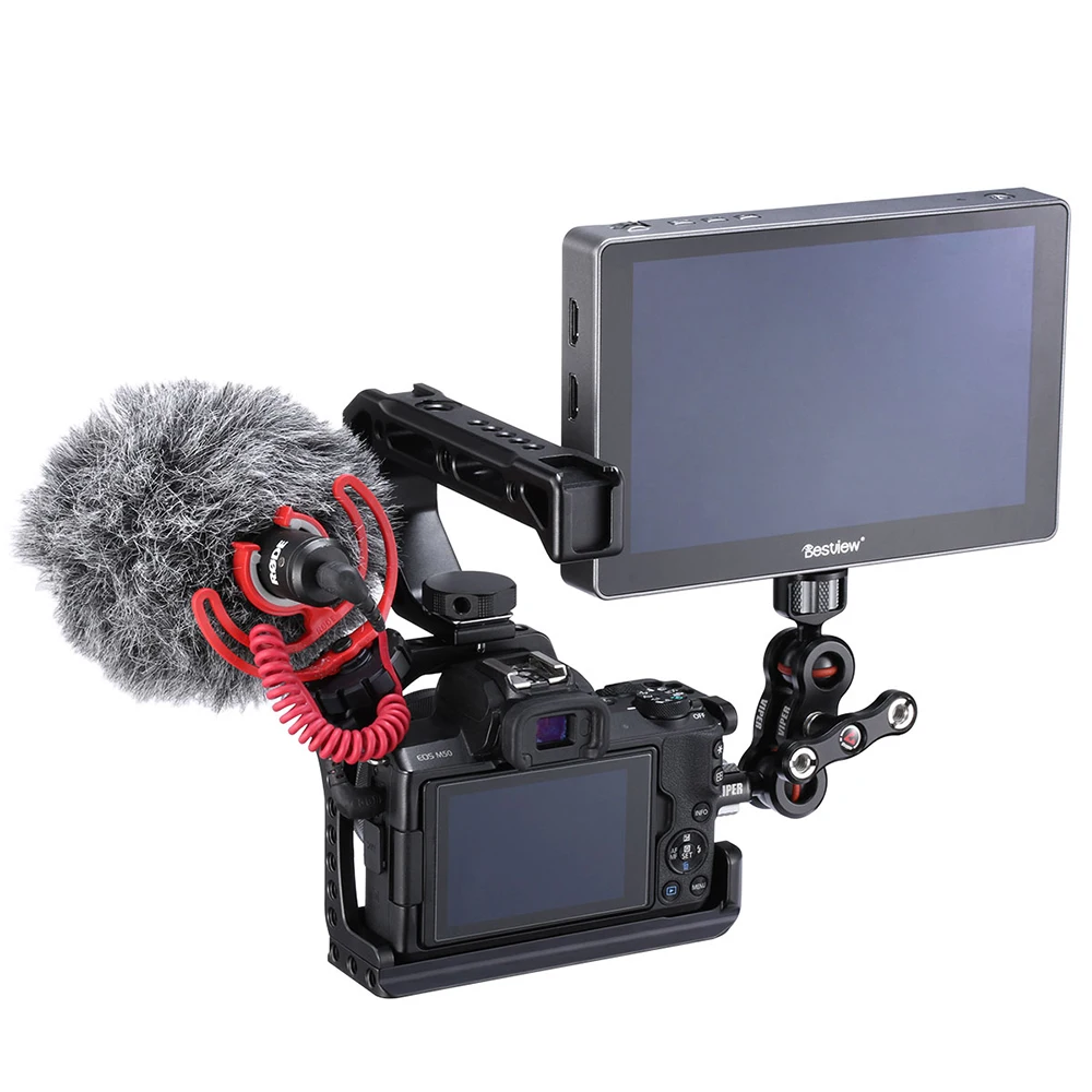 UURig Vlog Camera Cage Protective Case for Canon EOS M50 M5 DSLR Accessories Frame Shell For Quick Release Rig | Электроника
