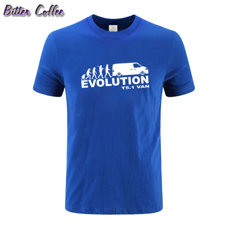 Мужская хлопковая футболка с коротким рукавом принтом эволюция автомобиля |