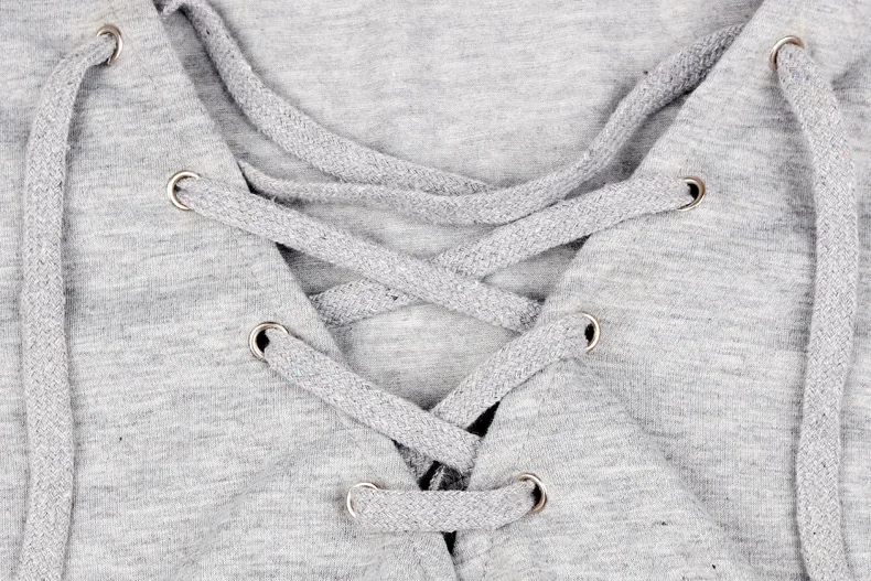 Бандажная футболка с длинным рукавом женские осенние Топы перекрестная повязка