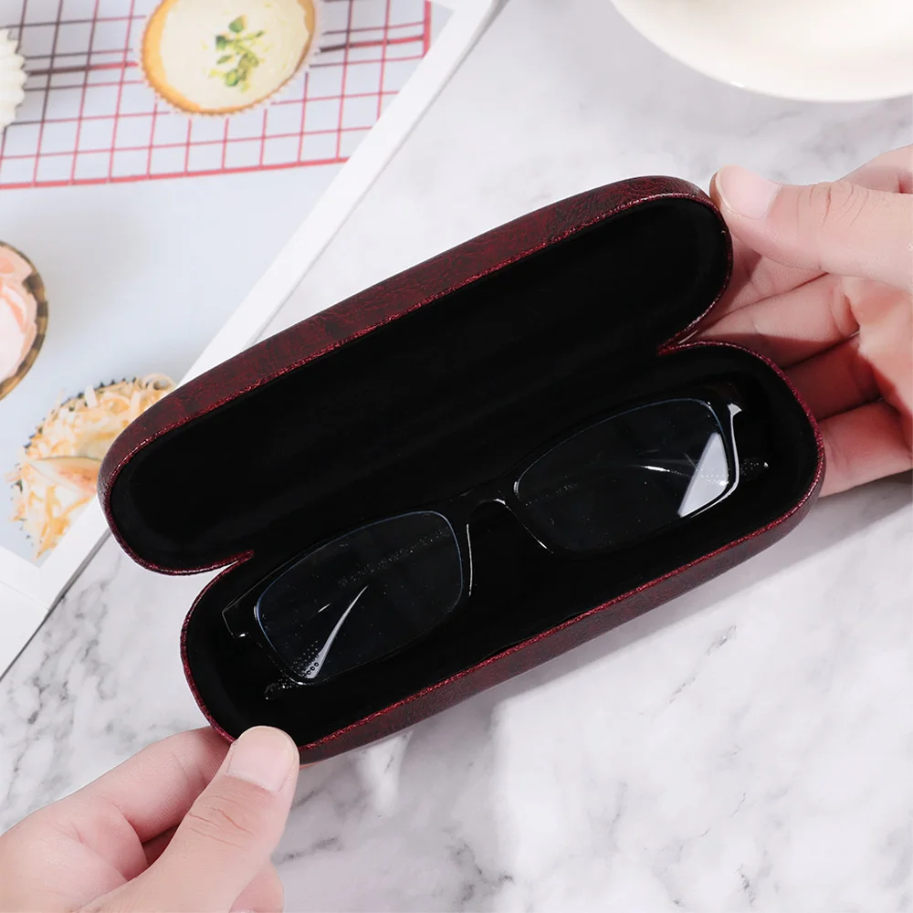 1 шт. горячая распродажа мужской Кожаный Чехол для очков водонепроницаемый