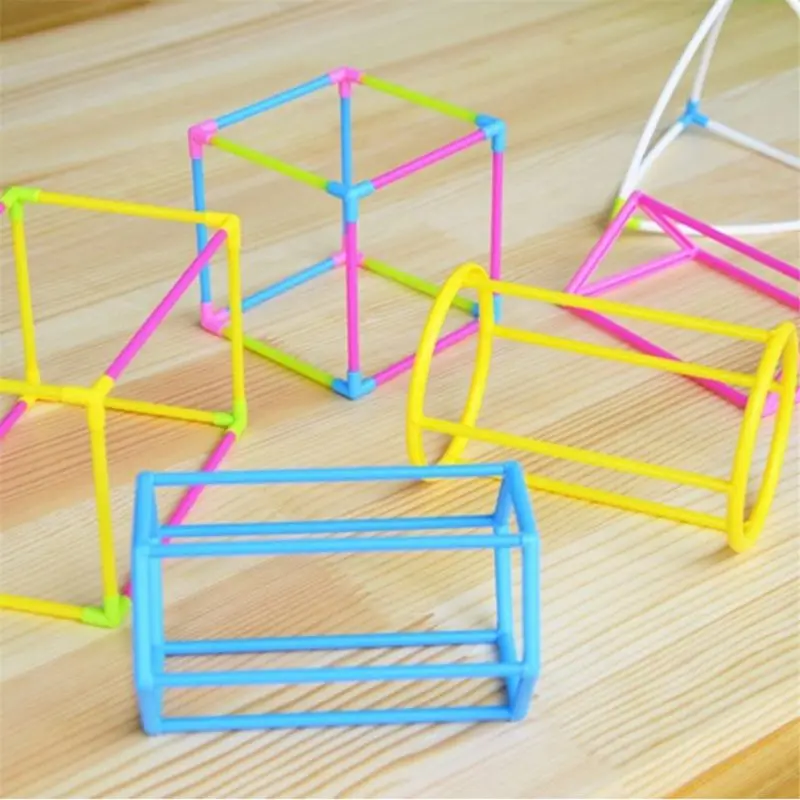 

3D Geometric Shape Building Assemble Kit Kids Math Geometry Educational Toy
