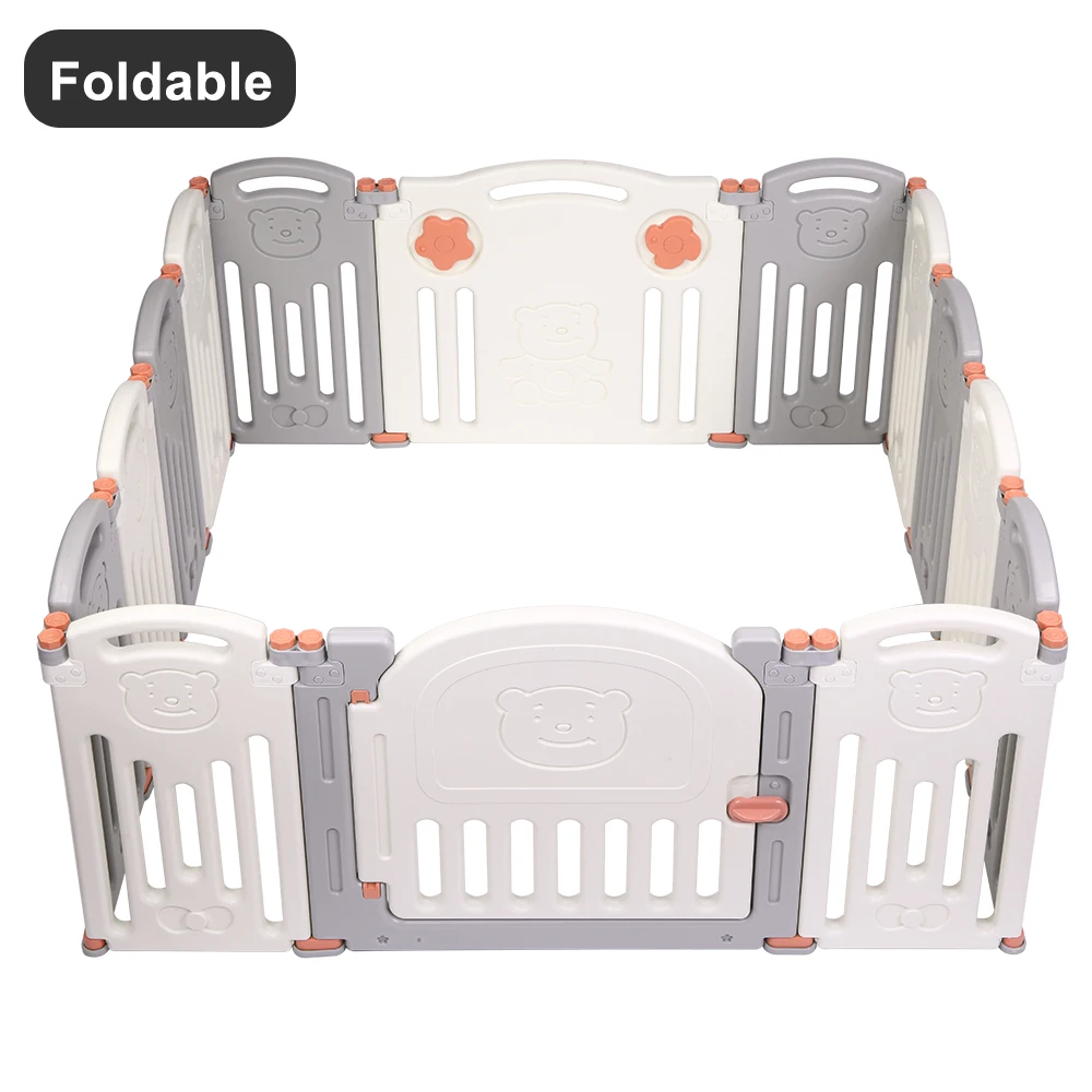 Corralito plegable para beb&eacute;, muebles de seguridad para actividades, patio, casa, patio interior y exterior, parque de Arena, PISCINA DE BOLAS seca-1