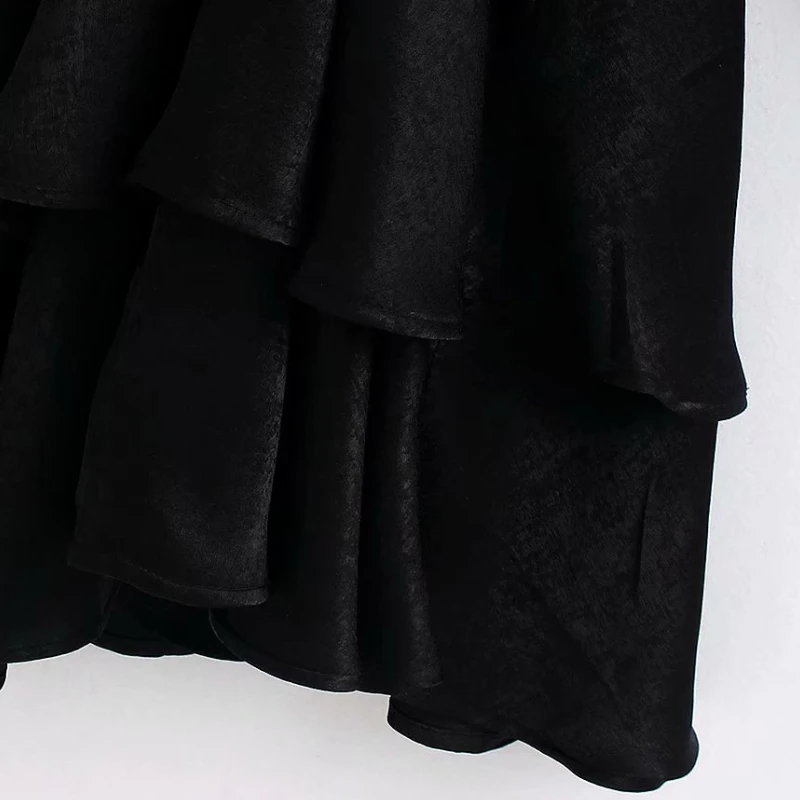 2020 женское винтажное однотонное кимоно с v-образным вырезом каскадные оборки