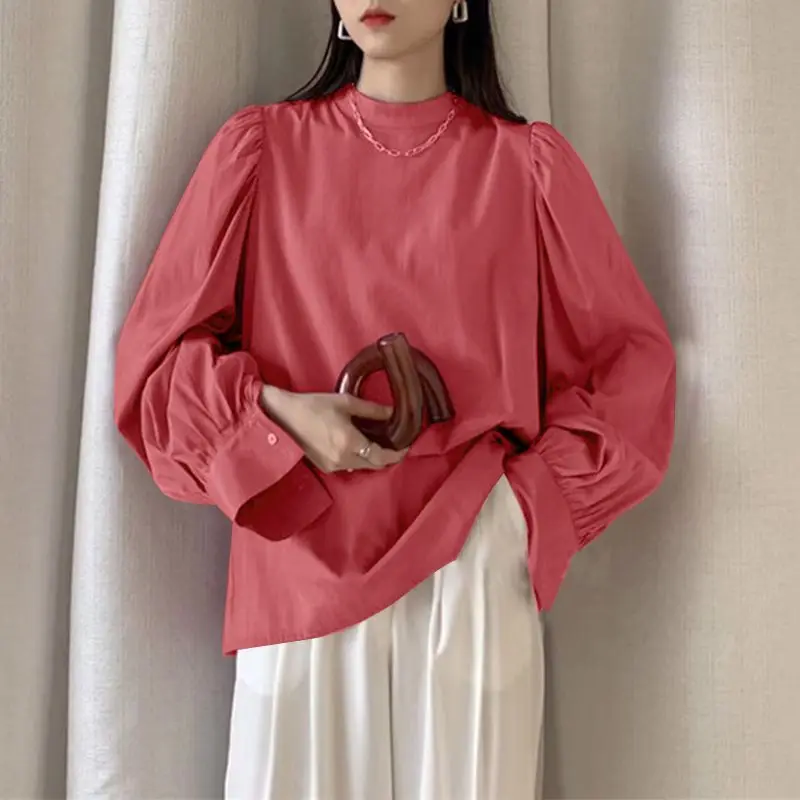 

2022 Свободная блузка VONDA, женская одежда, уличные женские офисные рубашки, винтажные блузки с длинным рукавом, рубашка, женские топы оверсайз