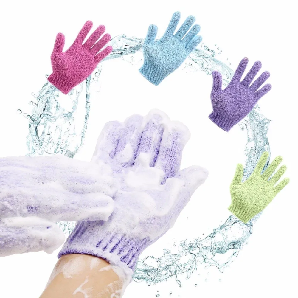

New Gloves Exfoliating Shower Scrub Body Bath Peeling Mitt For Sponge Shower Ball Exfoliating Pad Silicone Brush Loofah Back